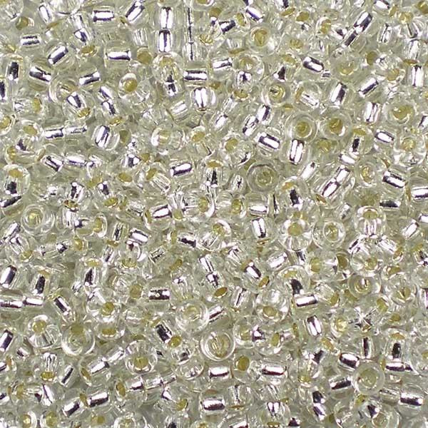 Miyuki Roc 11/0 nr 0001 - 10 grammes / Silver-Lined Crystal
