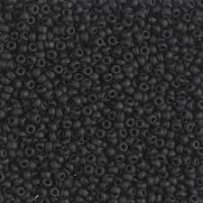 Miyuki Roc 15/0 nr 0401f - 10 grammes - Opaque matted black