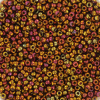 Miyuki Rocaille  15/0  - Nr 2449 - 5 gram - Transparant Tea berry gold