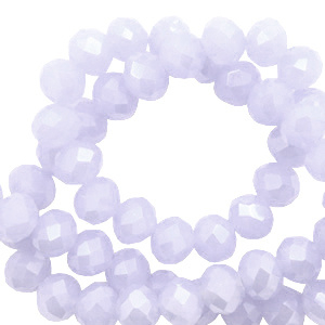 Soft lavender pearl shine Facet 8x6mm/ Per stuk  / KD72216