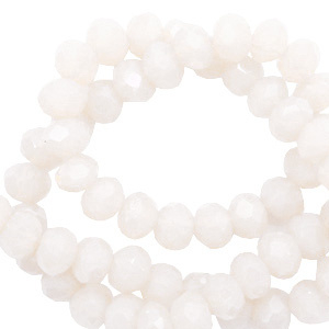Blanc - White-pearl shine coating 8x6mm / par pièce / KD62507