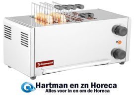 D4CM-XP - Elektrische toaster (croque-monsieur) , 4 tangen - Roestvrij staal DIAMOND
