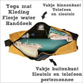 Yogatas BlooM Ragbag XL - Theeblaadje zwart