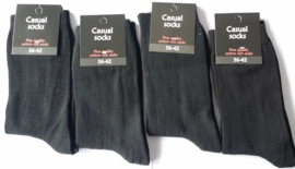 Naadloze sokken casuel zwart dames 4 pak voor €4,95