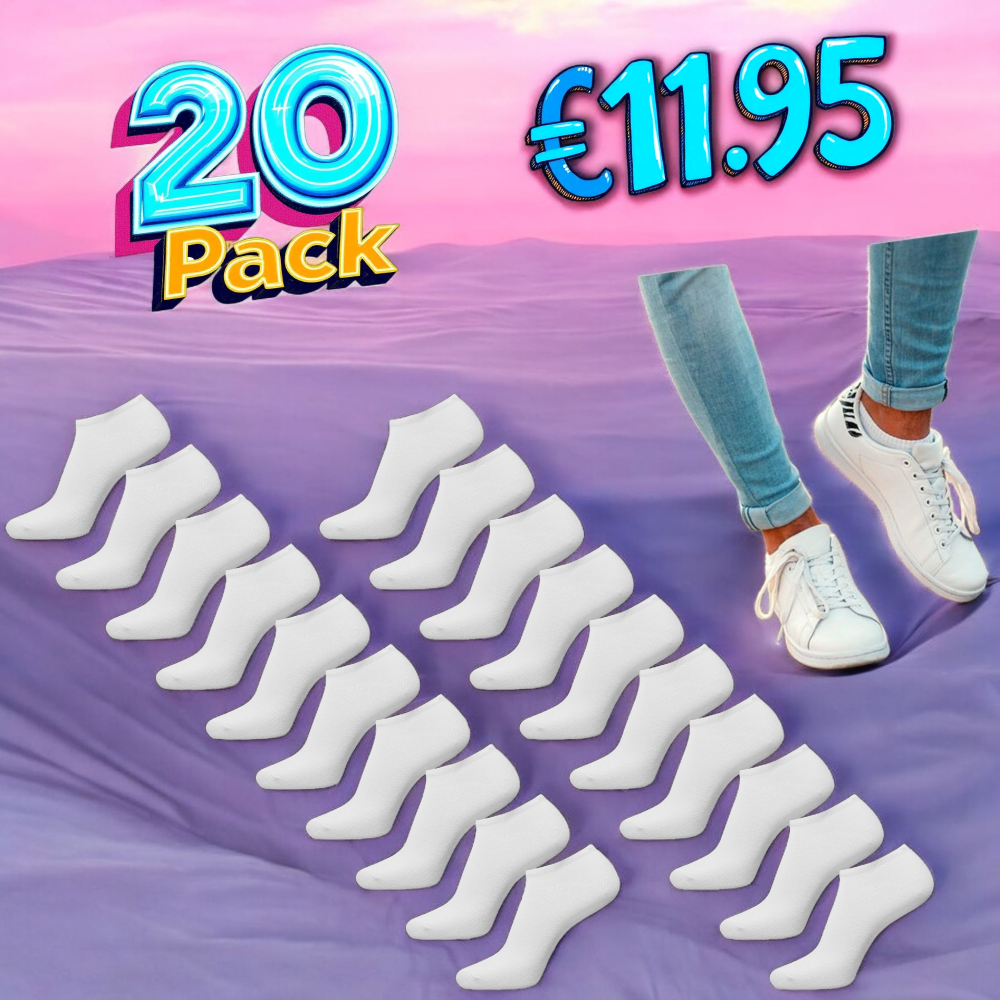 Sneaker sokken  20 Pack