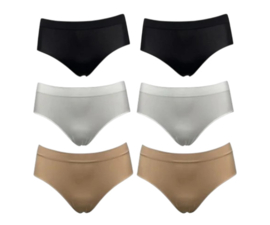 Damen Microfaser Heupslips – Nahtlos & Bequem (6er Pack)