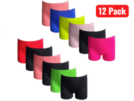 Kinder microfiber boxer short –licht, zacht & naadloos comfort  12 Pack Meisjes 6-8