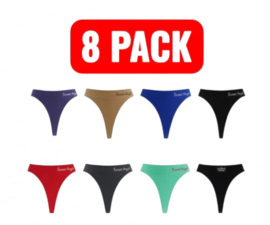 Sweet Angel Damen Strings – 8er Pack One Size – Nahtloser Komfort für jeden Tag