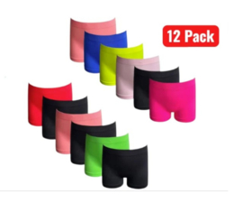 Kinder microfiber boxer short Colour–licht, zacht & naadloos comfort  12 Pack Meisjes
