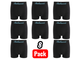 Heren Microfiber Boxer Shorts Belucci–Black licht, zacht & naadloos comfort 8 Pack