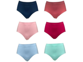 Damen Taille Slips 6 Pack M/L