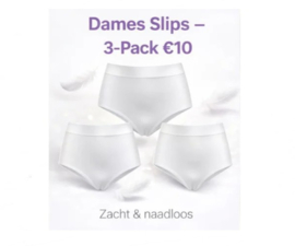 Dames slips 3-pack – €10