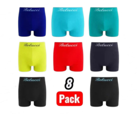 Heren Microfiber Boxer Shorts Belucci–Colour licht, zacht & naadloos comfort 8 Pack