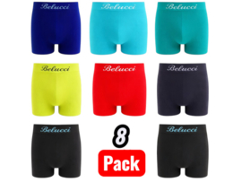 Heren Microfiber Boxer Shorts Belucci–Colour licht, zacht & naadloos comfort 8 Pack