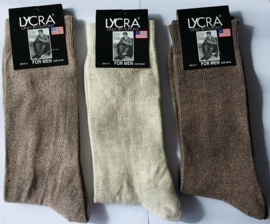 Naadloze sokken casuel mix bruin heren 3 pak voor €4,95