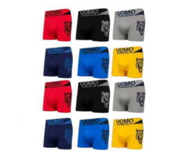Heren Microfiber Boxer Shorts Uomo Tiger – licht, zacht & naadloos comfort 12 Pack M tm XXL