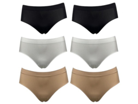 Damen-Hüftslips, 6-Pack, S/M, Damen, klassisch