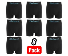 Heren Microfiber Boxer Shorts Belucci–Black licht, zacht & naadloos comfort 8 Pack