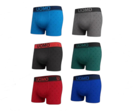 Heren Microfiber Boxer Shorts  Uomo Edge– licht, zacht & naadloos comfort 6 Pack M tm XXL