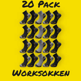 WORK SOKKEN WERK SOKKEN KORT 20 PACK