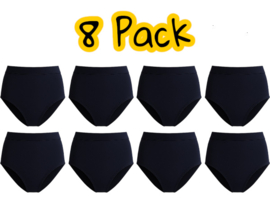 Damen Taillen-Slip slips 8 Pack Kiyo SA Schwarz