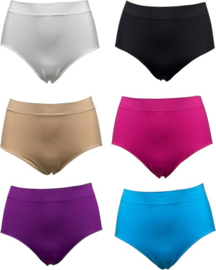 Dames Taille Slips 6 Pack M/L Ladies Colour
