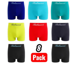 Heren Microfiber Boxer Shorts Belucci–Colour licht, zacht & naadloos comfort 8 Pack