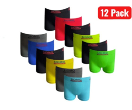 Kinder microfiber boxer short Jongens Colour–licht, zacht & naadloos comfort  12 Pack