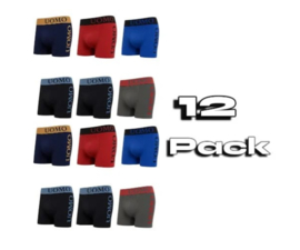 Heren Microfiber Boxer Shorts  Uomo Core– licht, zacht & naadloos comfort 12 Pack M tm XXL