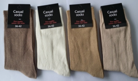 Naadloze sokken casuel mix creme dames 4 pak voor €4,95
