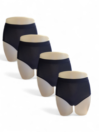 Dames Taille Slips Zwart 4 Pack Kiyo SA