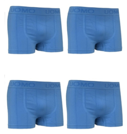 Mikrofaser Boxershorts  Uomo Blue 4 Pack