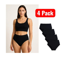 Damen Microfaser Slips – Nahtlos & Bequem (4er Pack, Größen M–2XL)