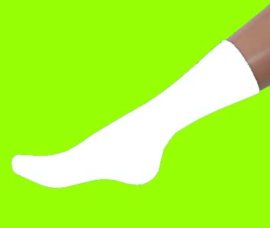 Naadloze sokken casuel wit dames 4 pak voor €4,95