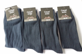 Naadloze sokken casuel marine blauw dames 4 pak voor €4,95