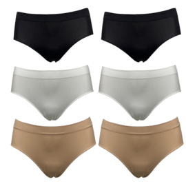 Dames Heup Slips 6 Pack S/M  Ladies Classic