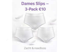 Dames slips 3-pack – €10