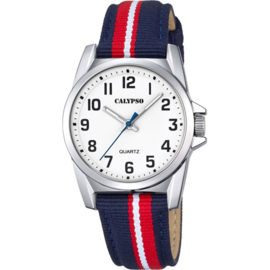 Calypso Junior Analoog Kinderhorloge 32mm Blauw Rood