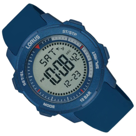 Lorus Digitaal Horloge Alarm Chrono 10ATM 40mm Blauw