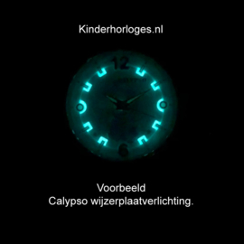 Calypso Eenhoorn Horloge Wijzerplaatverlichting 32mm Lichtblauw