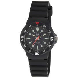 Q&Q Waterdicht Kinderhorloge Zwart Rood 32mm