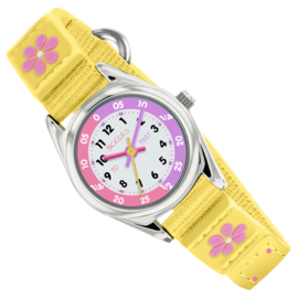 Tikkers Kids Kinderhorloge Klittenband Bloem