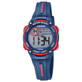 Calypso Digitaal Chrono-Alarm Kinderhorloge 33mm Donkerblauw