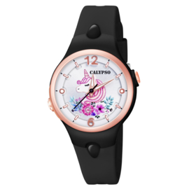 Calypso Eenhoorn Horloge Wijzerplaatverlichting 32mm Zwart