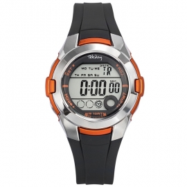 Tekday Digitaal Sporthorloge Stopwatch Alarm 100m Oranje