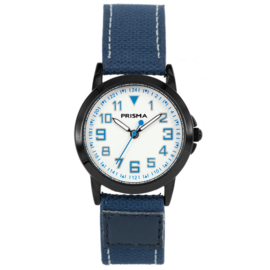 Prisma Jongenshorloge Army Blauw Wit