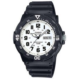 Casio Tienerhorloge Dag/Datum 10ATM Zwart/Wit