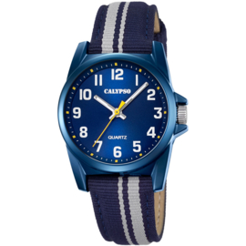 Calypso Junior Analoog Kinderhorloge 32mm Blauw Grijs