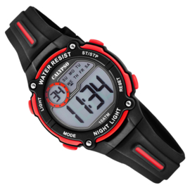 Calypso Digitaal Chrono-Alarm Kinderhorloge 33mm Zwart Rood