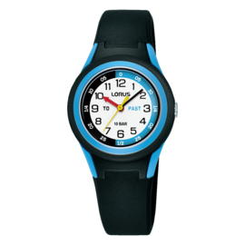 Lorus Time Teacher Kinderhorloge 10ATM 29mm Zwart Blauw